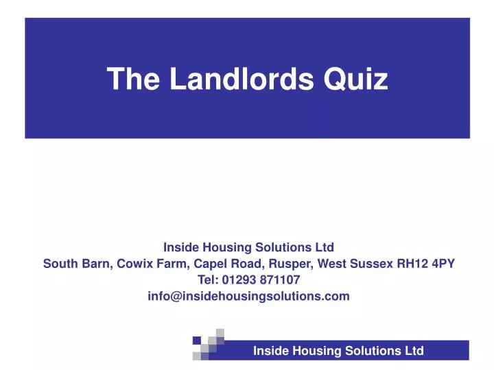 the landlords quiz