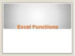 Excel Functions - slide 1