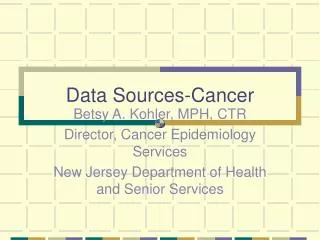 Data Sources-Cancer