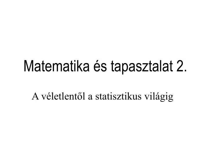 matematika s tapasztalat 2