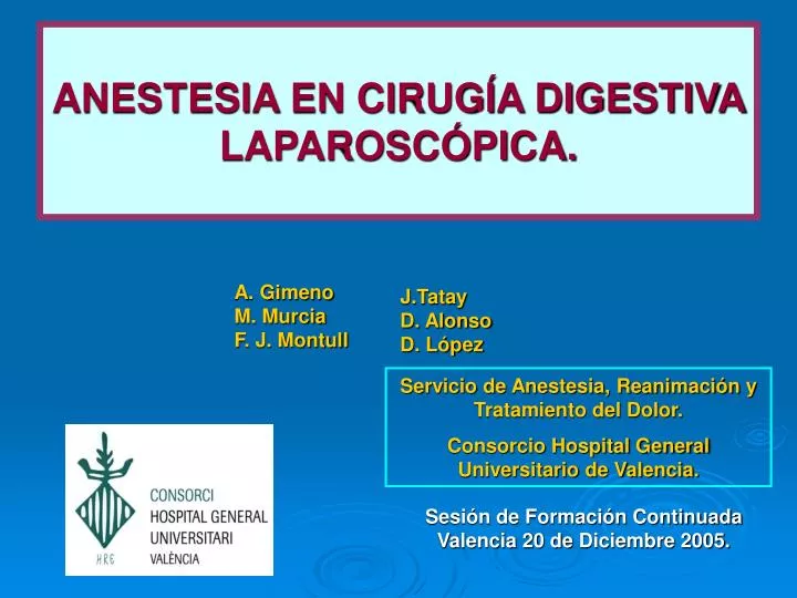 anestesia en cirug a digestiva laparosc pica