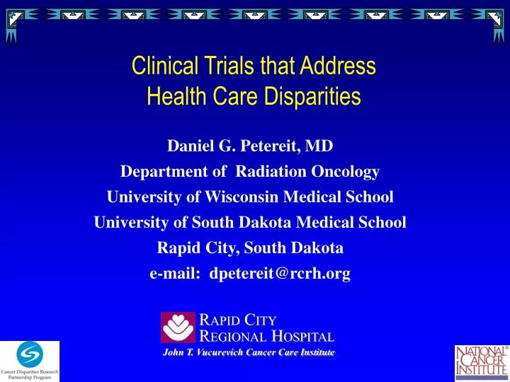 clinical trials that address health care disparities