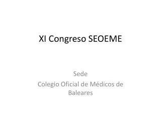 xi congreso seoeme