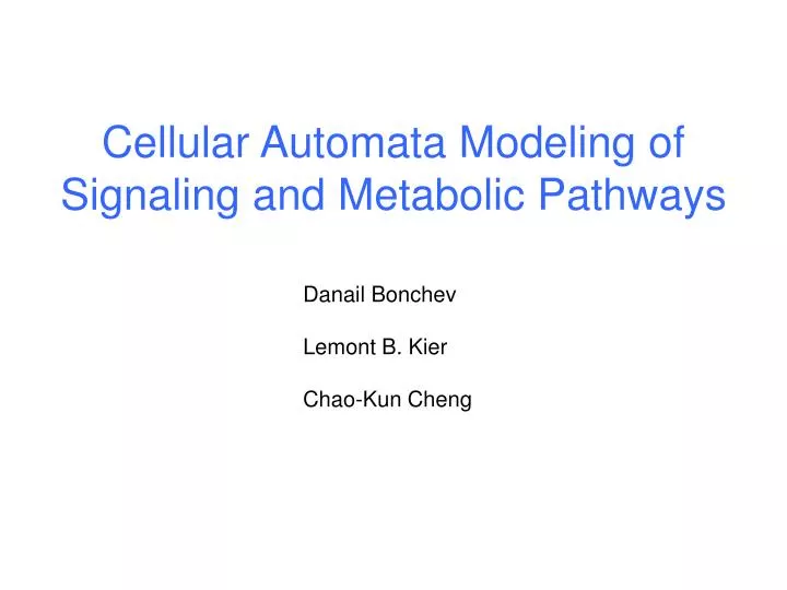 cellular automata modeling of signaling and metabolic pathways