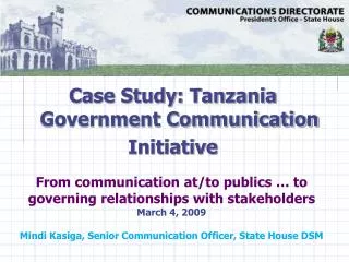 Case Study: Tanzania Government Communication Initiative
