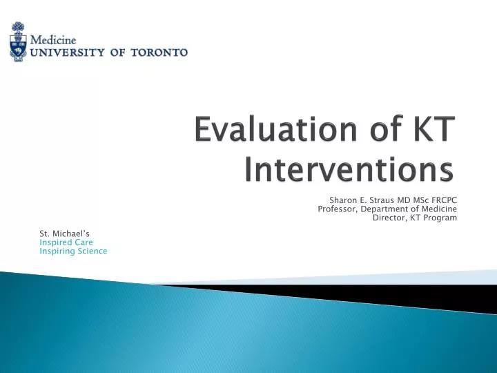 evaluation of kt interventions