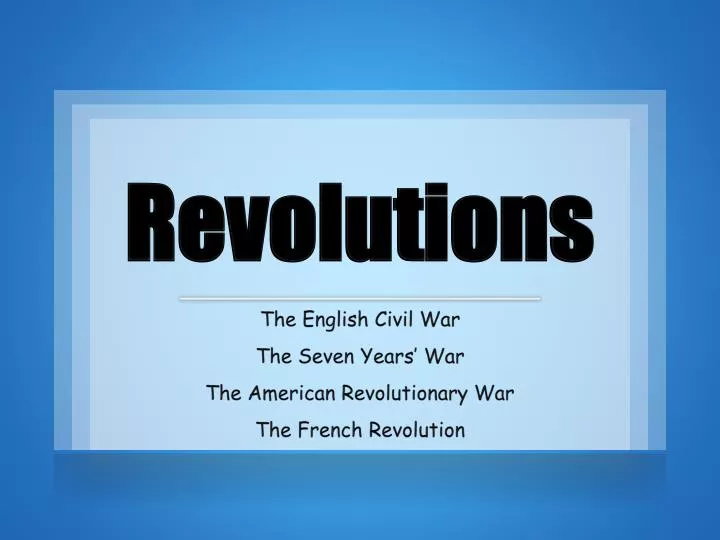 Rebellion vs. Revolution??? - ppt download