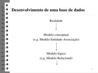 desenvolvimento de uma base de dados