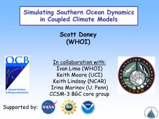 Simulating Southern Ocean Dynamics in Coupled Climate Models