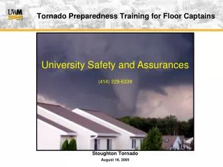 Tornado Preparedness Training for Floor Captains