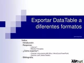 exportar datatable a diferentes formatos javier su rez ruiz