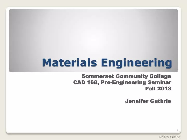 materials engineering