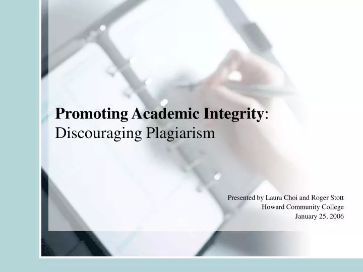promoting academic integrity discouraging plagiarism