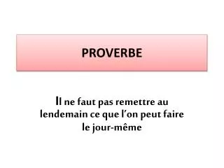 proverbe