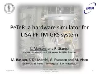 PeTeR : a hardware simulator for LISA PF TM-GRS system