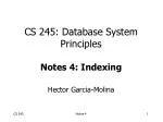 CS 245: Database System Principles Notes 4: Indexing - slide 1