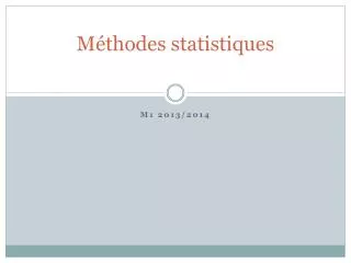 m thodes statistiques