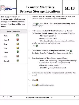 Transfer Materials Between Storage Locations