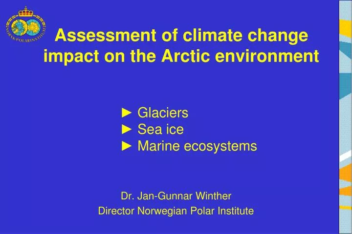 assessment of climate change impact on the arctic environment