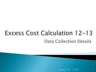 Excess Cost Calculation 12-13