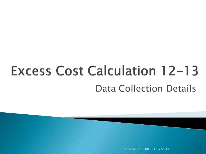 excess cost calculation 12 13