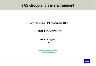 SAS Group and the environment