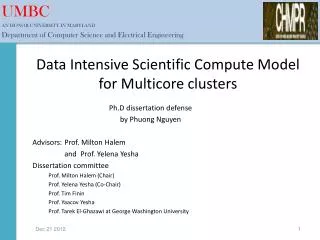 Data Intensive Scientific Compute Model for Multicore clusters