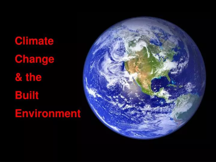 climate change the built environment