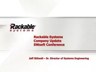 Rackable Systems Company Update SWsoft Conference