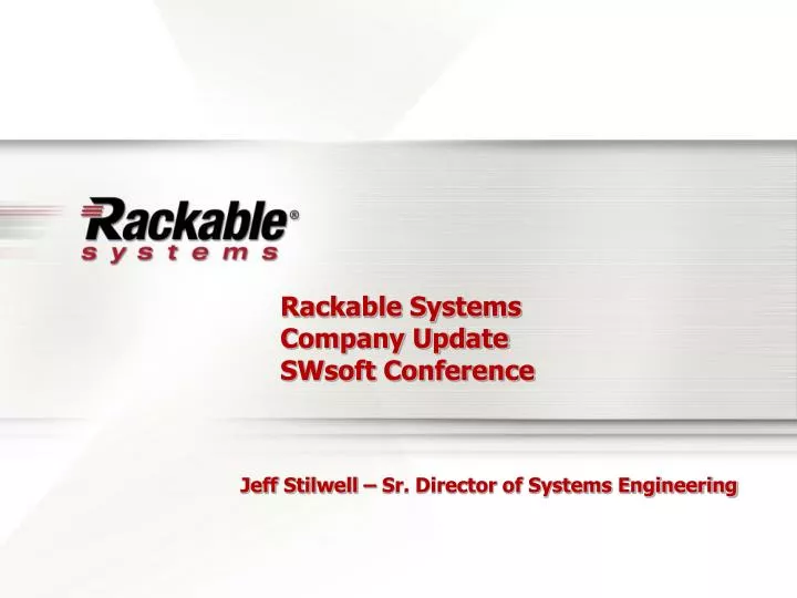 rackable systems company update swsoft conference