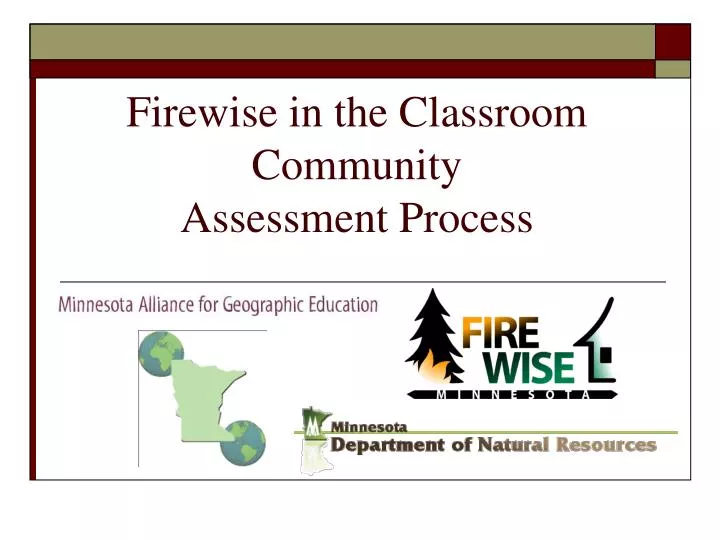 firewise in the classroom community assessment process