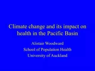 Climate change and its impact on health in the Pacific Basin