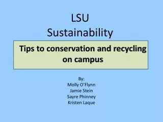 Tips to conservation and recycling on campus