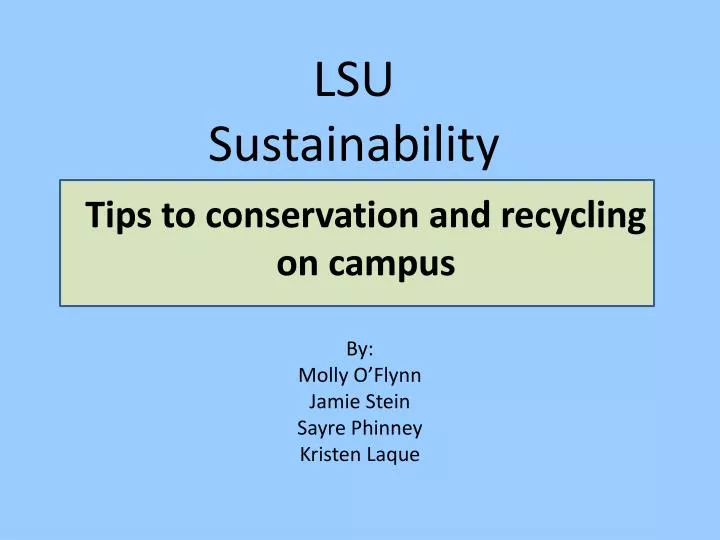 tips to conservation and recycling on campus