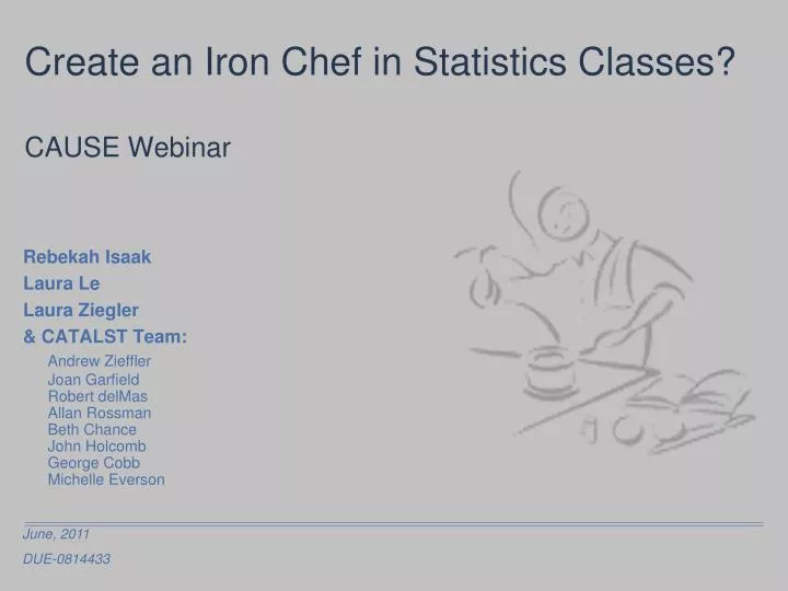 create an iron chef in statistics classes cause webinar