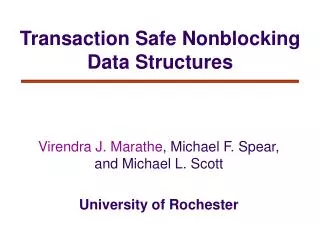 Transaction Safe Nonblocking Data Structures