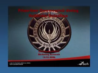Prime-time Commercials during Battlestar Galactica