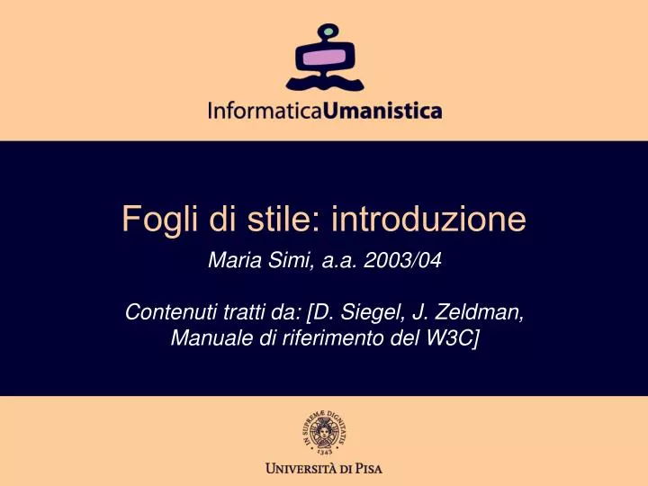 fogli di stile introduzione