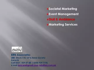 Societal Marketing Event Management Stall &amp; Ambiance Marketing Services