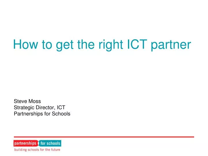 how to get the right ict partner