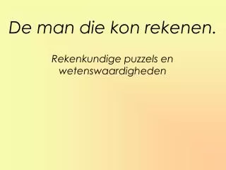 de man die kon rekenen
