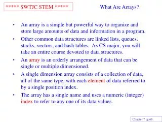 What Are Arrays?