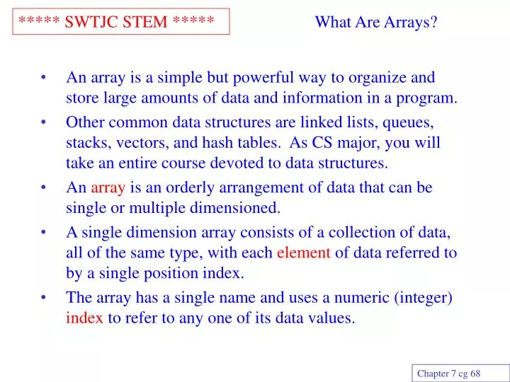 what are arrays