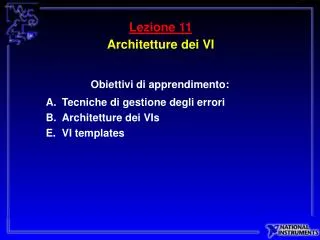 lezione 11 architetture dei vi