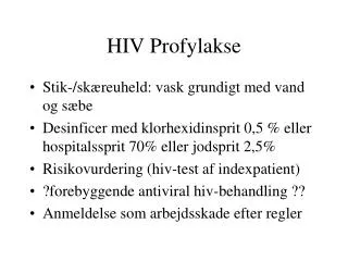 hiv profylakse