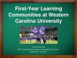 First-Year Learning Communities at Western Carolina University