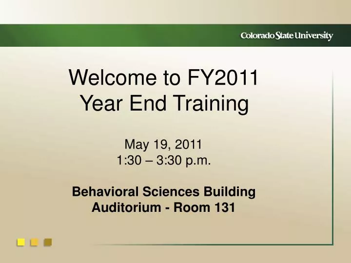 welcome to fy2011 year end training