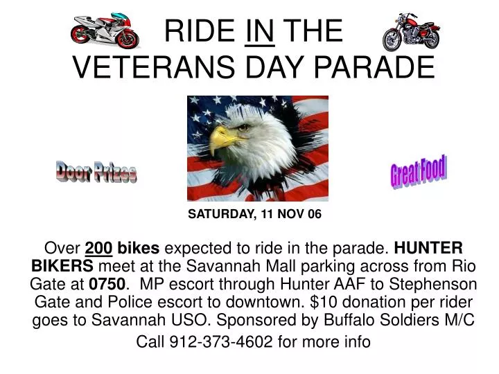 ride in the veterans day parade