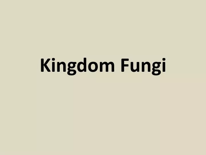 kingdom fungi