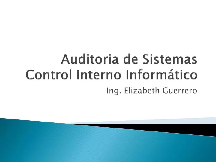 auditoria de sistemas control interno inform tico